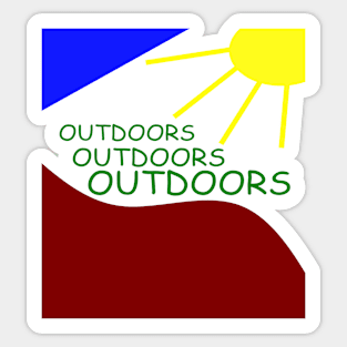 Outdoors Sticker